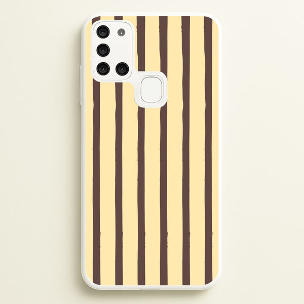 Vanilla & Chocolate Stripes Galaxy A21s Case