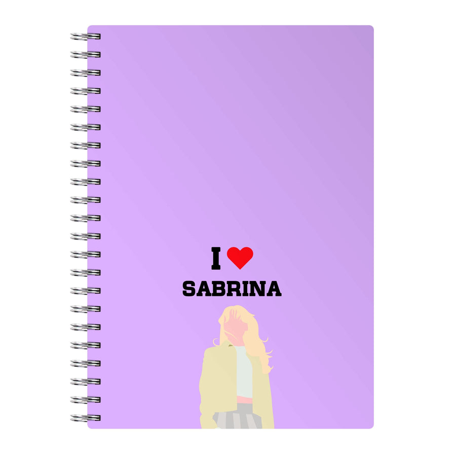 I Love Sabrina Carpenter Notebook