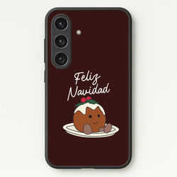 Christmas Pudding Plush Galaxy S25 Plus Case