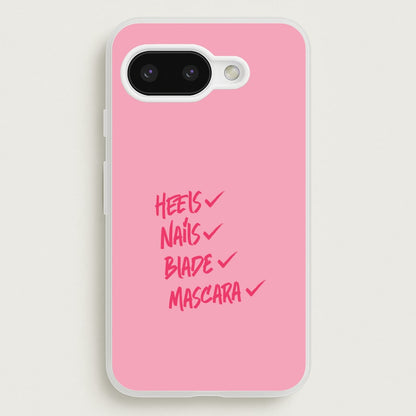 Heels, Nails, Blade, Mascara Google Pixel 9a Case
