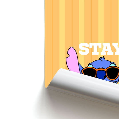Stay Cool Blue Alien Poster