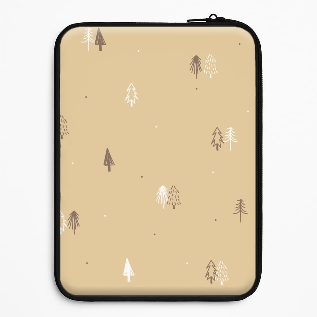 Minimal Christmas Trees Pattern Laptop Sleeve