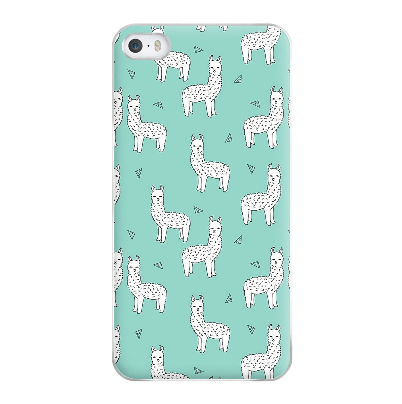 Mint Alpaca Pattern Phone Case
