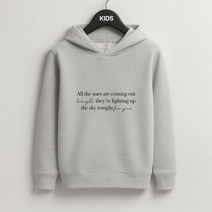 Lighting Up The Sky Tonight Grey Kids Hoodie
