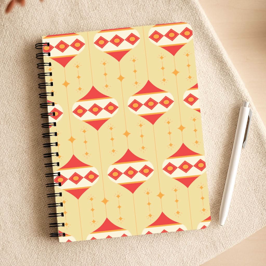 Abstract Christmas Baubles Pattern Notepad