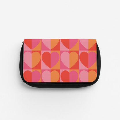 Sunset Hearts Pattern Pencil Case