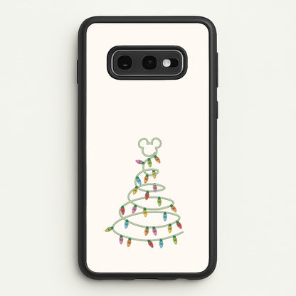 Cartoon Mouse Christmas Tree Lights Galaxy S10e Case