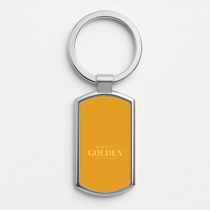 Gonna Be Golden Silver Metal Keyring