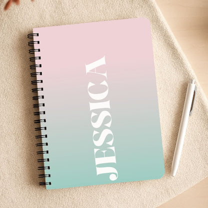 Gradient Personalised Name Notepad