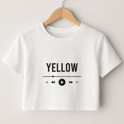 Yellow Music Player Crop top 1