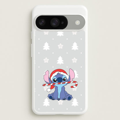 Cute Blue Alien Candycane Google Pixel 10 / 10 Pro Case