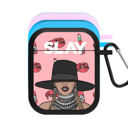 Slay - Queen B Cartoon AirPods Case