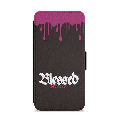 Glitter Blessed Flip / Wallet Phone Case