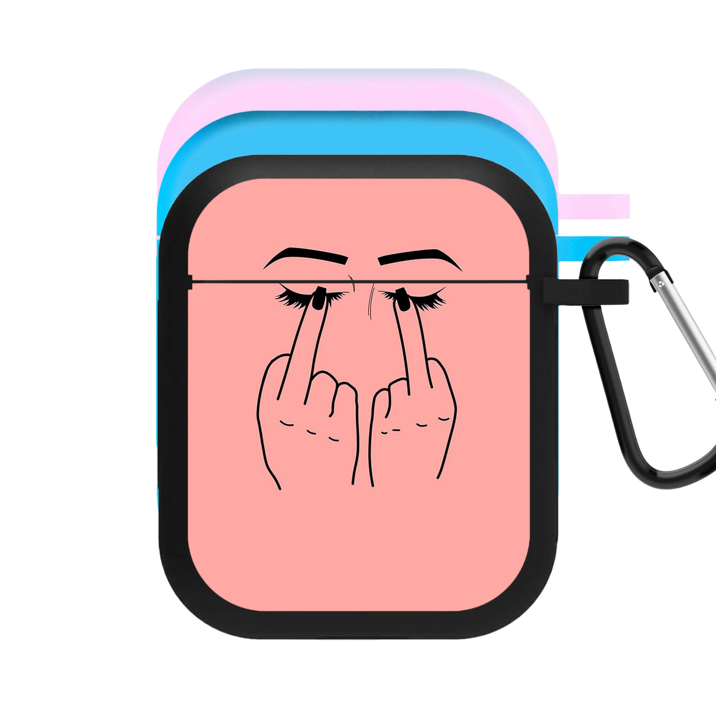 Middle Finger Eyes AirPods Case