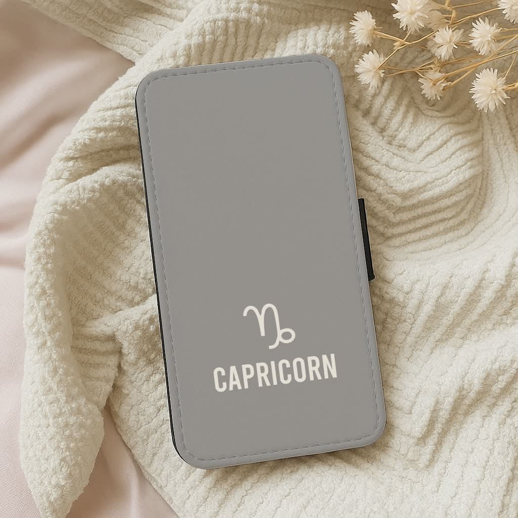 Capricorn Pastel Zodiac Leather Phone Case