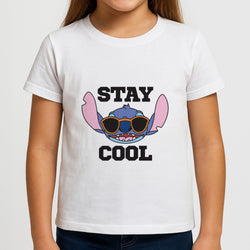 Stay Cool Blue Alien Girls T-Shirt