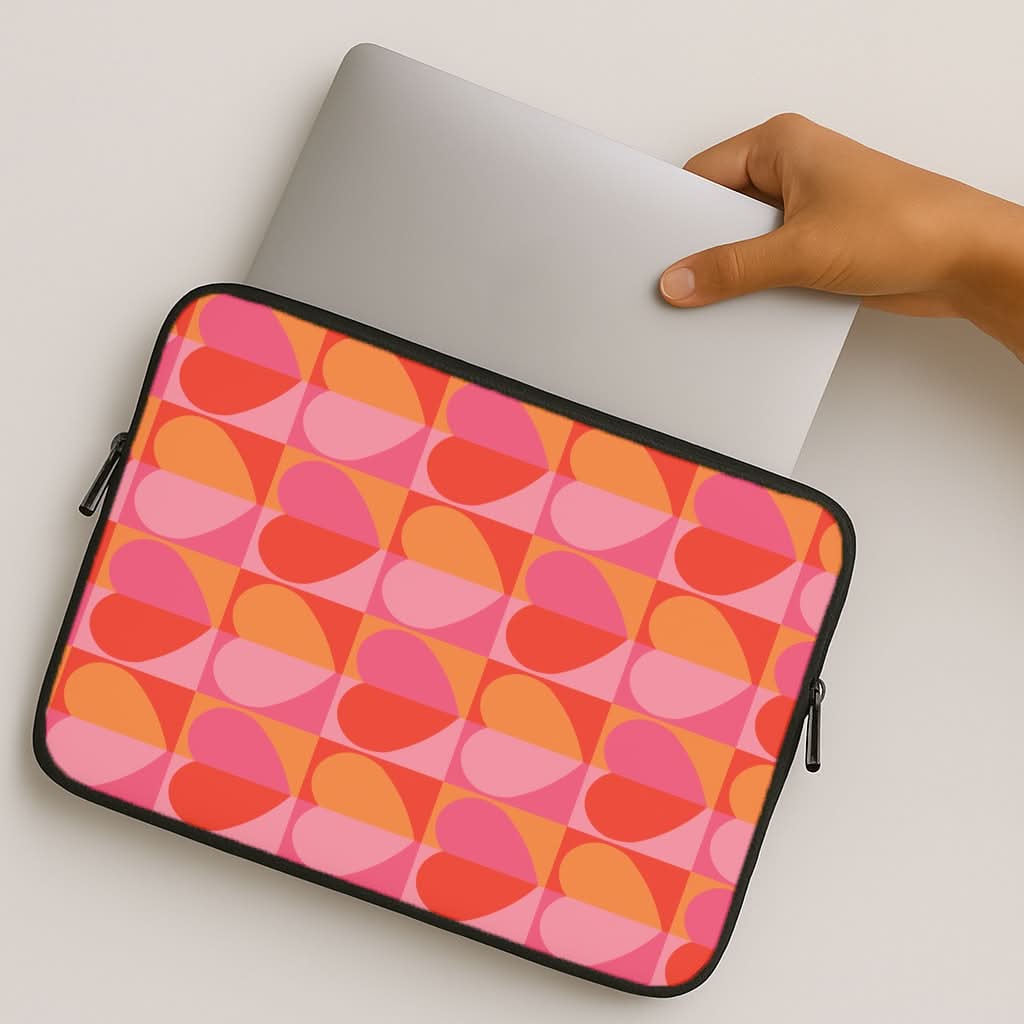 Sunset Hearts Pattern MacBook Cover