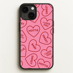 Quote Love Hearts Pattern iPhone 13 Case