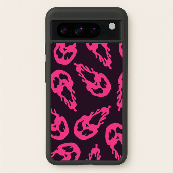 Trippy Ghost Face Pattern Google Pixel 8 Pro Case