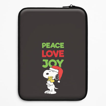 Peace, Love, Joy Christmas Cartoon Beagle Universal Laptop Sleeve