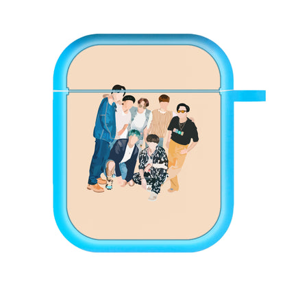 Casual K-Pop Band Band AirPods Case