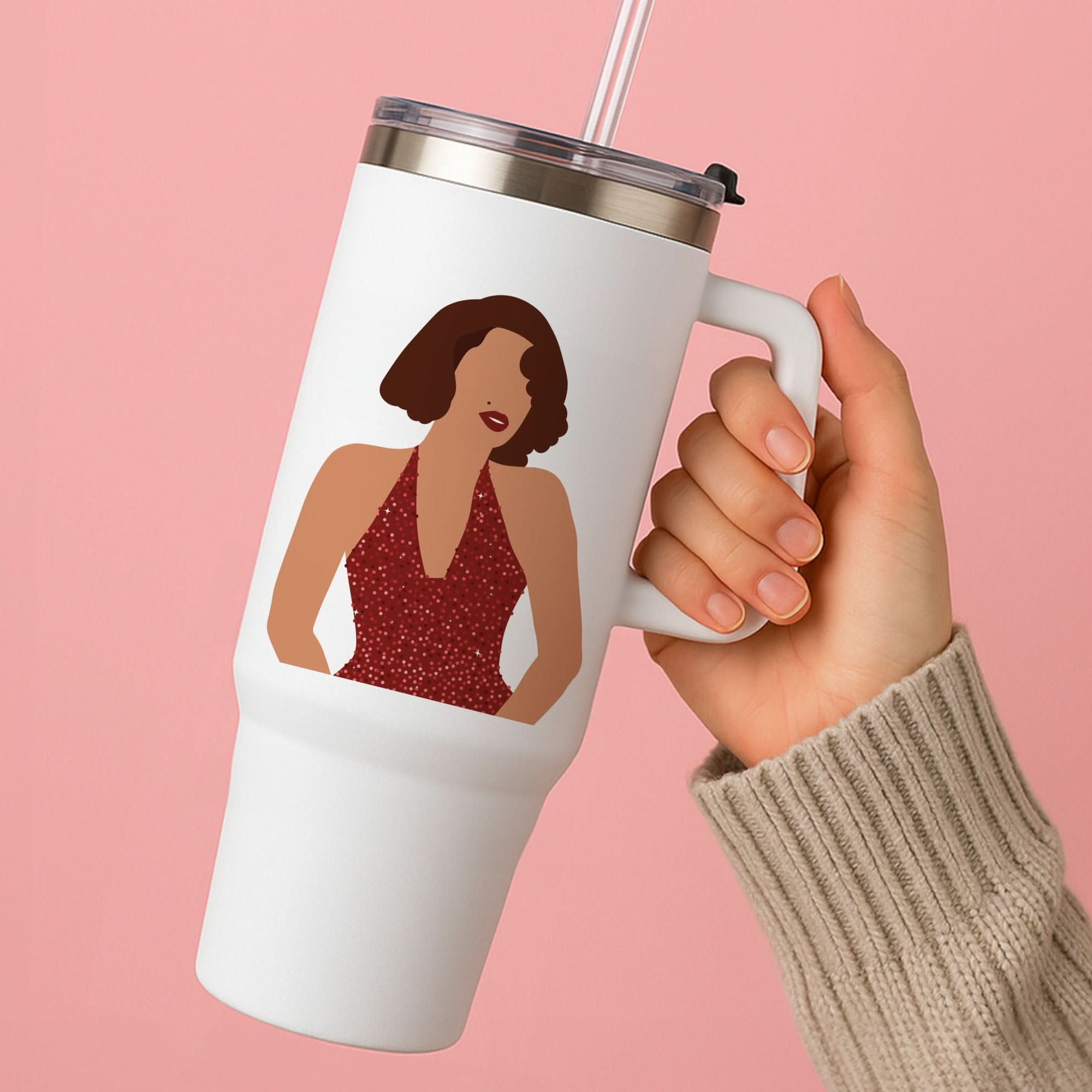 Red Sparkly Dress Tumbler
