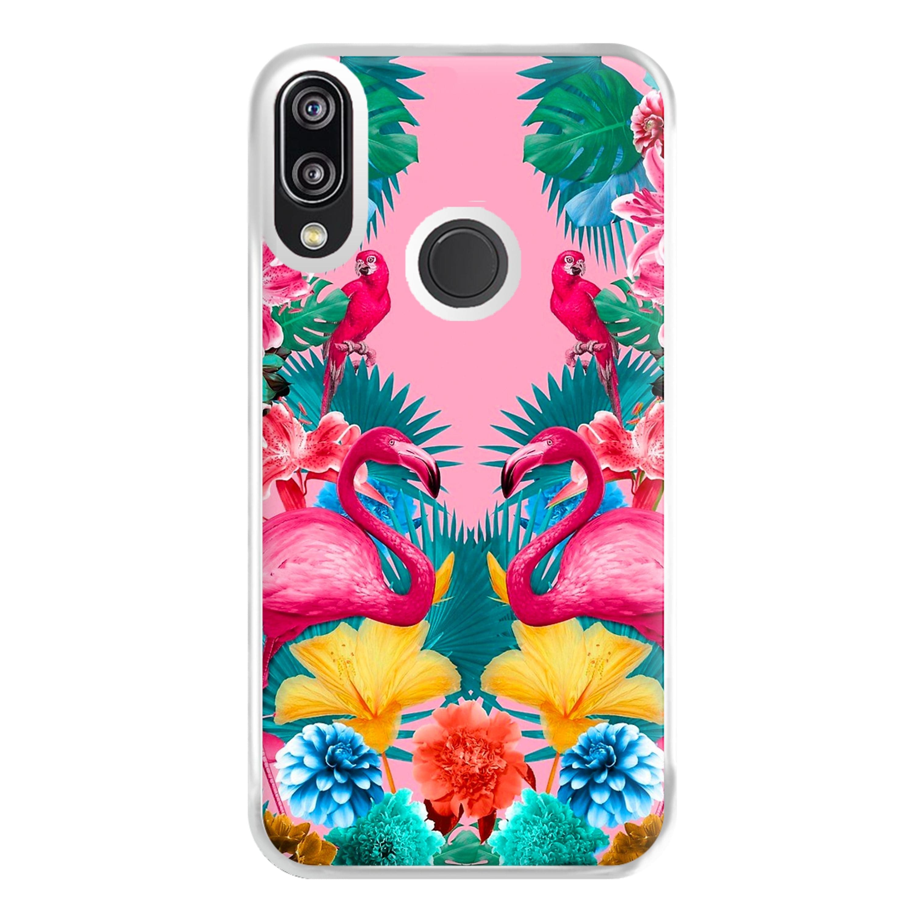 Flamingo and Tropical garden Phone Case