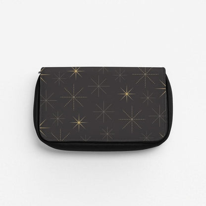 Christmas Gold Stars Pattern Pencil Case