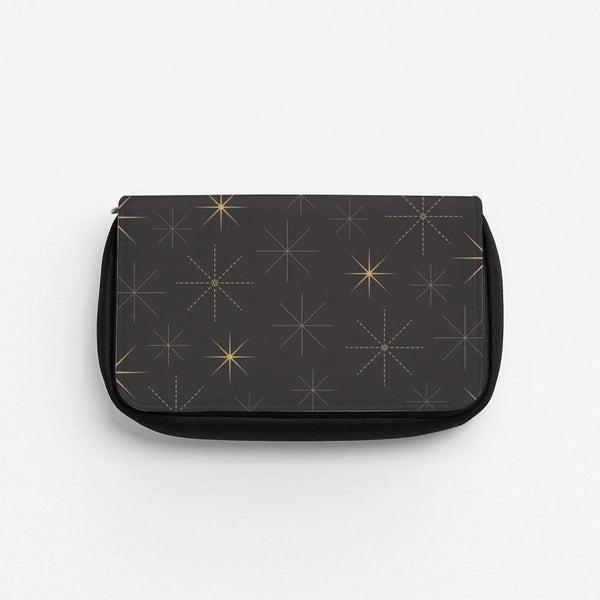 Christmas Gold Stars Pattern Pencil Case
