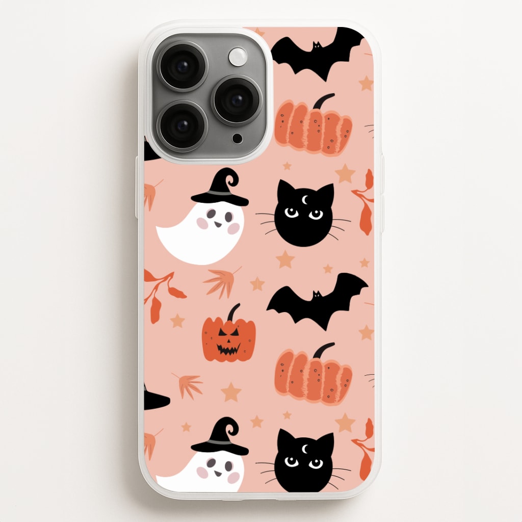 Pretty Pink Halloween Pattern Phone Case for iPhone, Samsung Galaxy and Google Pixel
