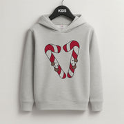 Christmas Candycane Plushies Kids Hoodie 2
