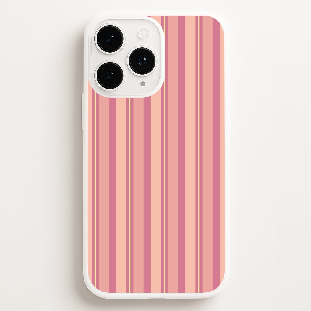 Pink And Yellow Stripes Phone Case
