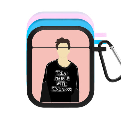 Pink Harry Faceless Cartoon AirPods Case