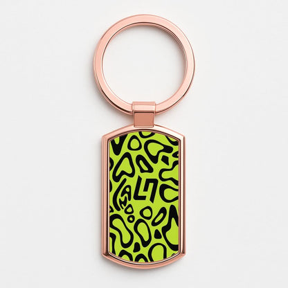 Norris Helmet Pattern Rose Gold Keyring