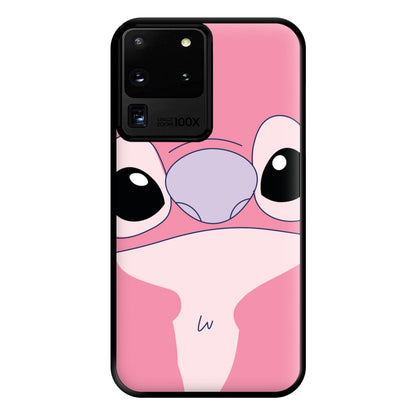 Cute Pink Alien Face Galaxy S20 Ultra Case