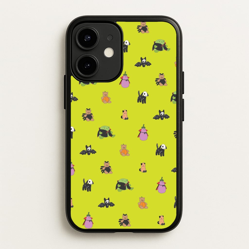 Halloween Plushies Pattern III - Halloween iPhone 12 Mini Case