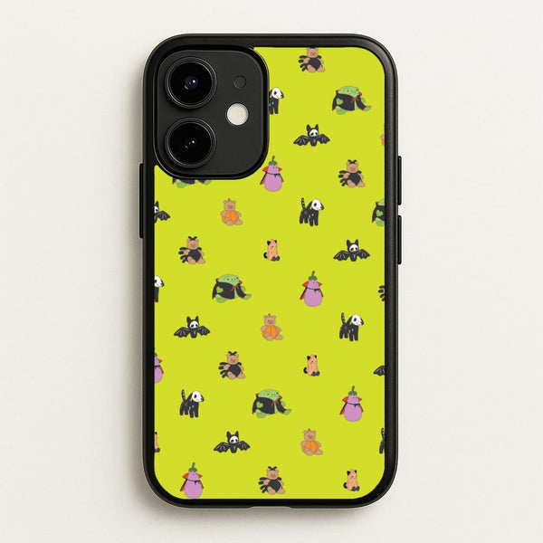 Halloween Plushies Pattern III - Halloween iPhone 12 Mini Case