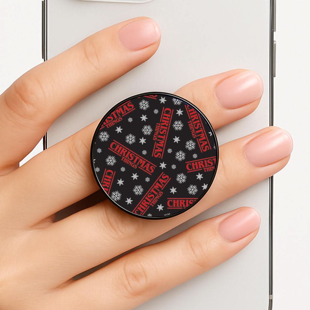 Christmas Things Snowflake Pattern Phone Grip