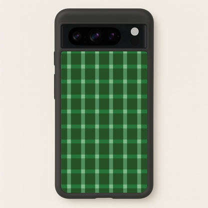 Dark Green Tartan Christmas Pattern Google Pixel 8 Pro Case