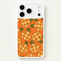 Tartan Pumpkins Pattern iPhone 17 Pro Case