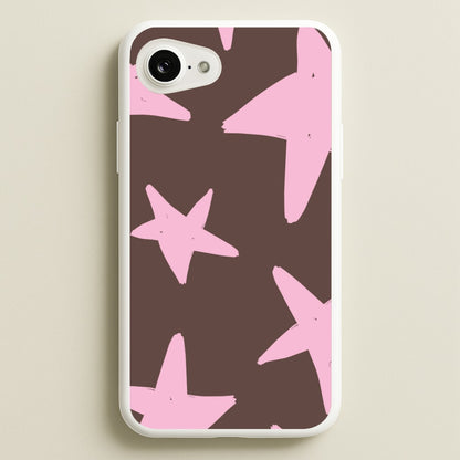 Chocolate & Strawberry Stars iPhone 16e Case
