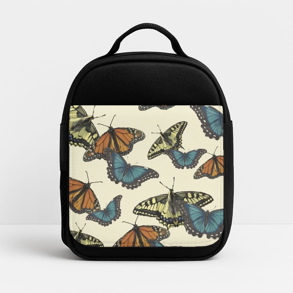 Butterfly Assortment Pattern Insulated Lunch Bag