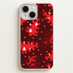 Wrapping Paper Christmas Tree Pattern iPhone 13 Case