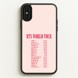 K-Pop Band World Tour List 2026 iPhone XS Max Case