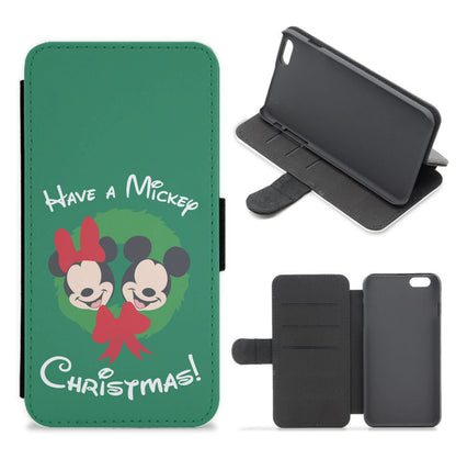 Have A Mickey Christmas Flip / Wallet Phone Case