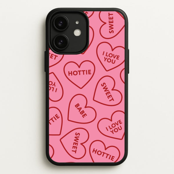 Quote Love Hearts Pattern iPhone 11 Case