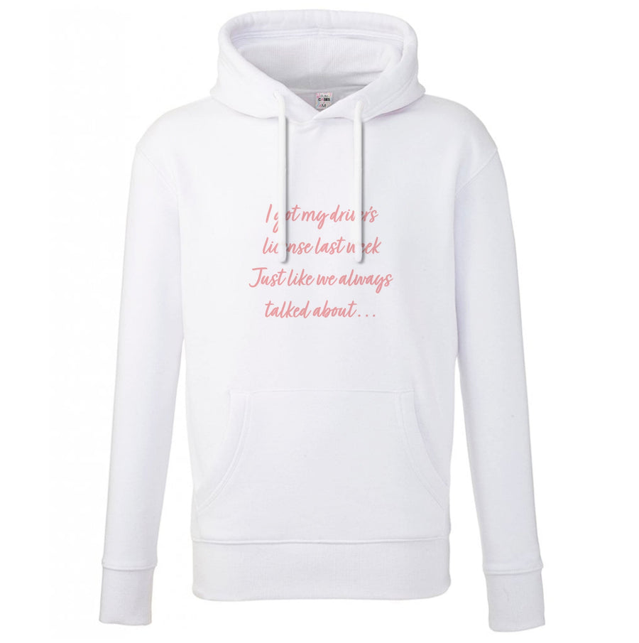 Drivers License Lyrics - Olivia TikTok Hoodie