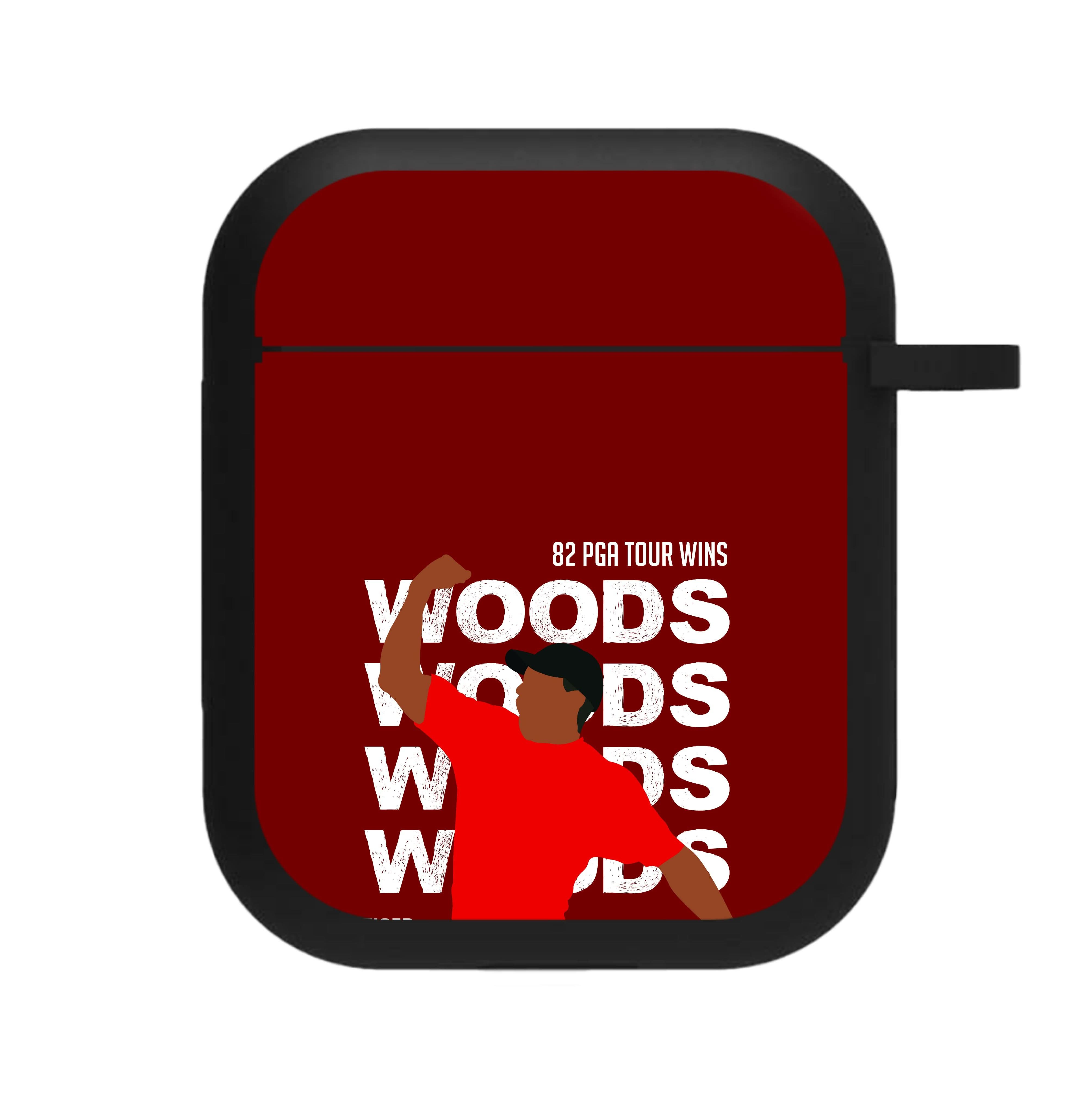 Woods Dark Red AirPods Case