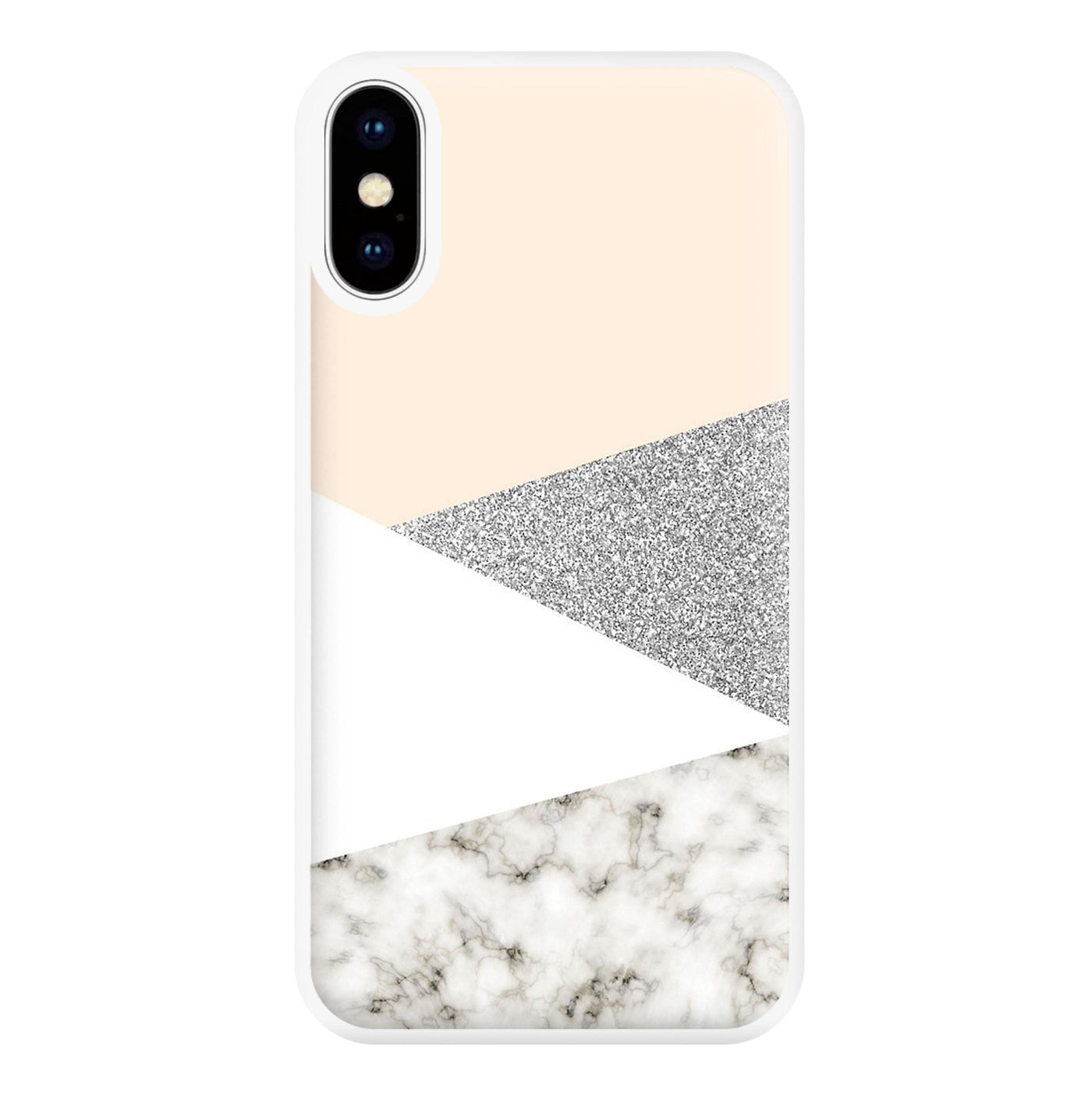 Abstract Marble and Silver Pattern Phone Case