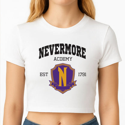 Addams Academy Purple Crop Top